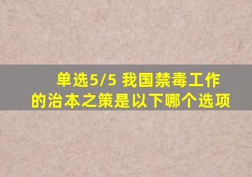 单选5/5 我国禁毒工作的治本之策是以下哪个选项